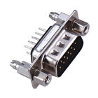 WCON 180 ° DIP Type D Sub Connector With Front Nut With Back Fork, DB25 Male