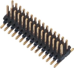 SMT LCP 0.80 * 1.20 หัวเข็มขัด Black Dual แถวพร้อม CAP H = 1.4 บรรจุ Reel Gold flash ROHS