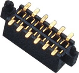 1.27mm คู่แถว 180 ° SMT ขาหัวต่อตัวเมียกับโพสต์และโลหะที่แตกต่างกัน