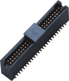 พลาสติกสีดำ 1.27 กล่องส่วนหัว 50Pin SMT LCP มีวัสดุ Diff.Post อุณหภูมิสูง ROHS