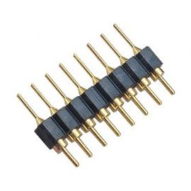 แบบตรง 8P WCON PCB ขั้วต่อรอบ 2.54 มม. ด้วยสีดำพลาสติก PPS ROHS