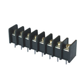 7.62mm เทอร์มินัลบล็อกแถวเดียว PA66 สีดำชุบ Sn 25% GF UL94V-0 Brass
