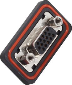 WCON 15P D-SUB Connector Female Dual Rows Solder Type Waterproof Black