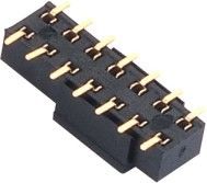 ตัวเชื่อมต่อส่วนหัวของหญิง 2.54 ระยะห่างระหว่างแถวสองแถว PCB board SMT -40 ℃ถึง + 105 ℃