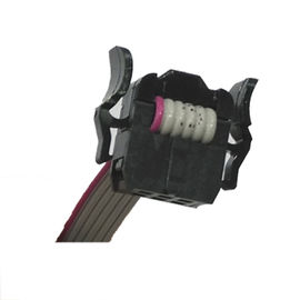 WCON 2.54mm IDC 6P Latch Header With SR PBT Black Sel.1U "Au / Ni ROHS