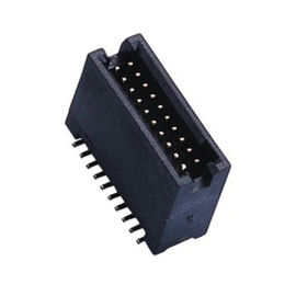 พลาสติกสีดำ 1.27 กล่องส่วนหัว 50Pin SMT LCP มีวัสดุ Diff.Post อุณหภูมิสูง ROHS