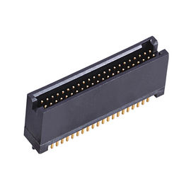 พลาสติกสีดำ 1.27 กล่องส่วนหัว 50Pin SMT LCP มีวัสดุ Diff.Post อุณหภูมิสูง ROHS