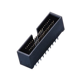 สี่แถว H = 10.5 1.27 * 2.54 มิลลิเมตรตัวเชื่อมต่อหัวกล่อง Pitch ตรง PA9T สีดำ ROHS