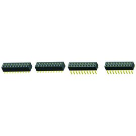 2.54 Pitch Centipede Feet ด้านบนป้อนส่วนหัวของหมุดของตัวเมียแถวคู่20mΩสูงสุด