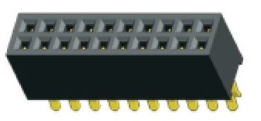 2.54 การเว้นวรรคแถวที่สองในพลาสติกสูง 8.5 แถวของตัวเมีย PCB ไปยังตัวเชื่อมต่อ PCB