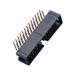 ชุบดีบุก 2 * 10P 90 °ปลั๊กหัวต่อชายแดน DIP 1.27 Pitch PA9T