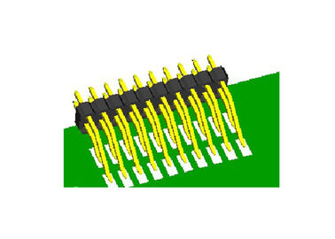 หัวต่อพินสองแถวสีดำ SMT ตัวผู้ PA9T H = 2.0 พร้อม CAP ROHS ได้รับการอนุมัติ