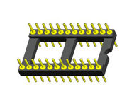 2.54mm IC Socket Connector 20P Round Pin Header แผ่น PCB H = 3.0 Black ROHS
