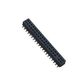PA9T Pin Header 2.54 มุมขวา, Black Double Row Pin Header